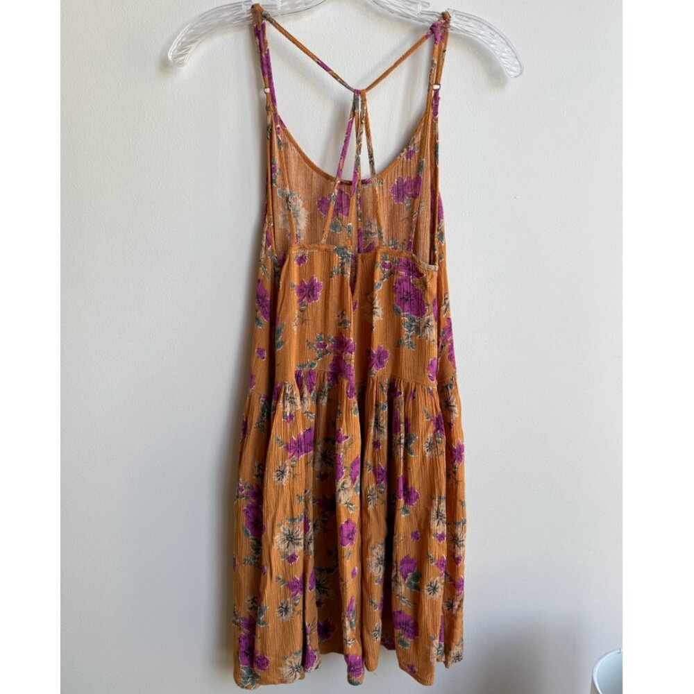 EUC Floral Mustard Mini Dress - Picture 4 of 7